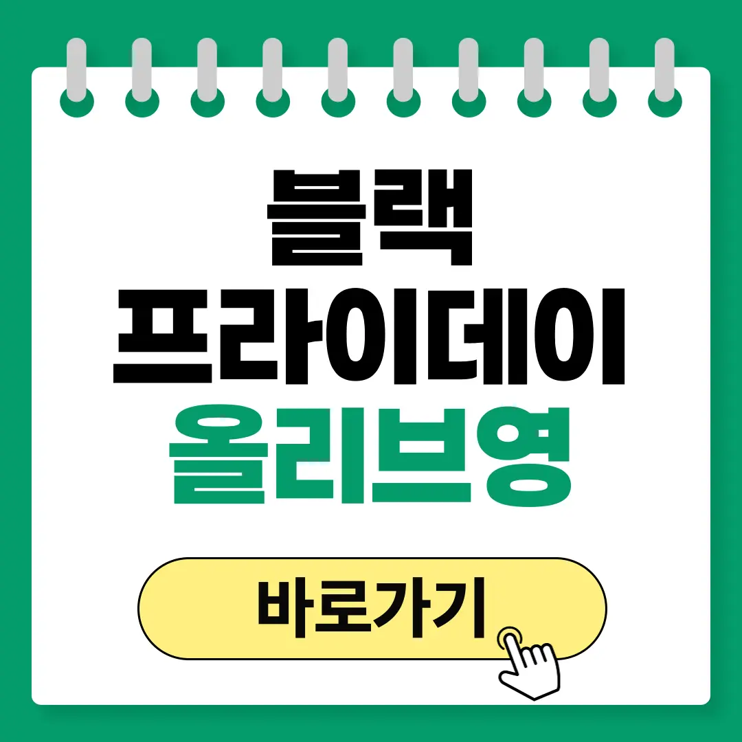 올리브영 블랙프라이데이